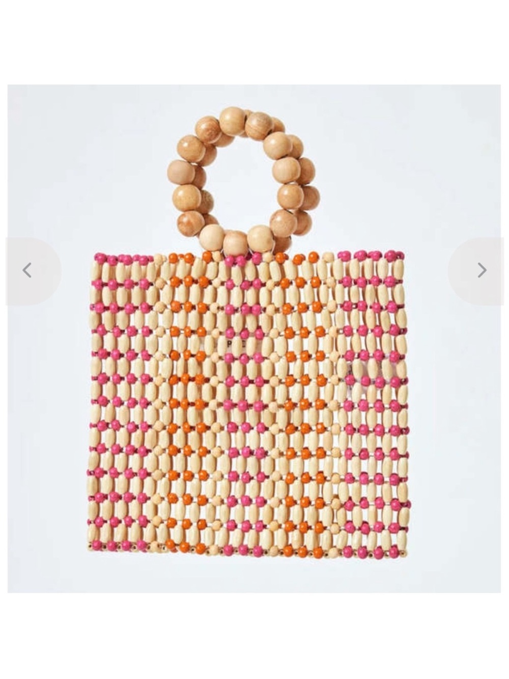 L*space Riley wood bead bag pink orange
